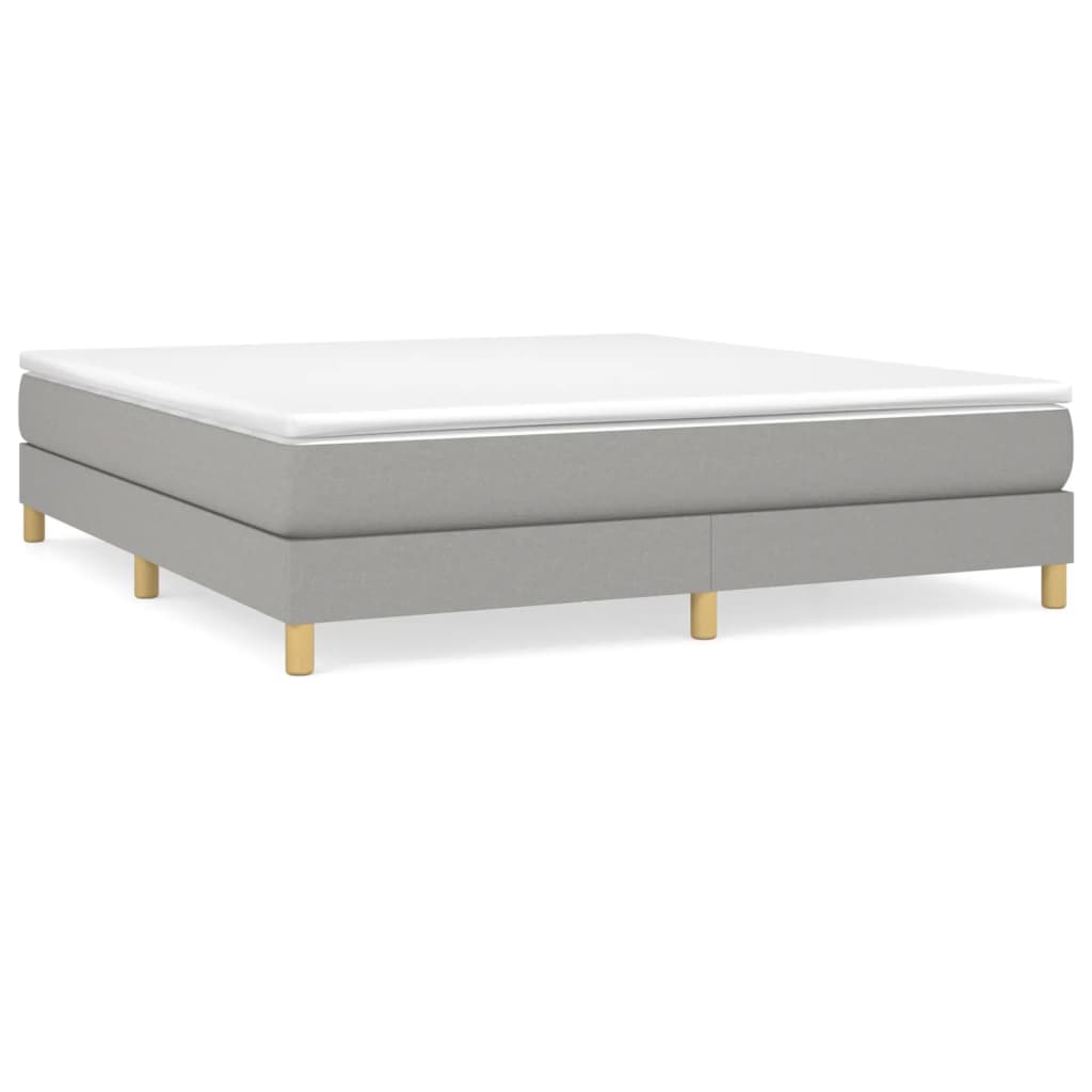 Sommier à lattes de lit avec matelas Gris clair 180x200cm Tissu - XIOS