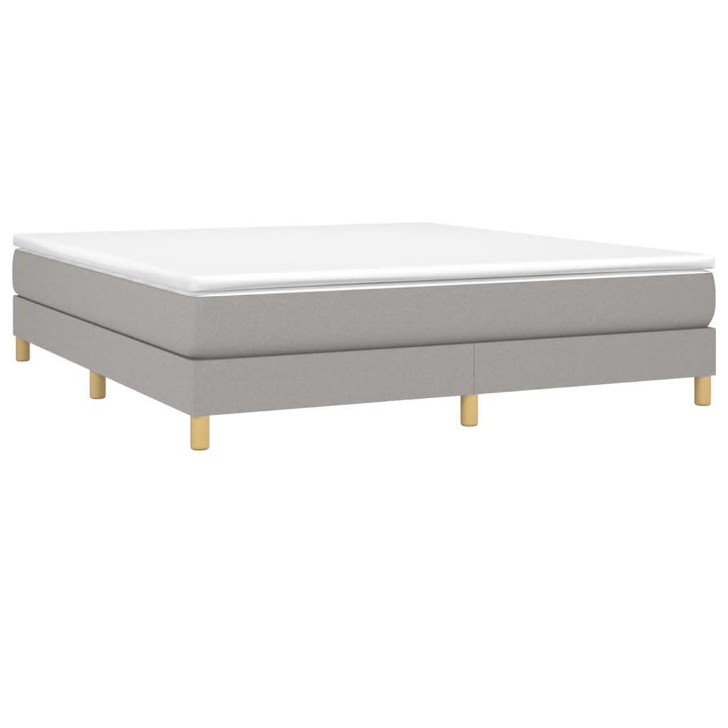 Sommier à lattes de lit avec matelas Gris clair 180x200cm Tissu - XIOS