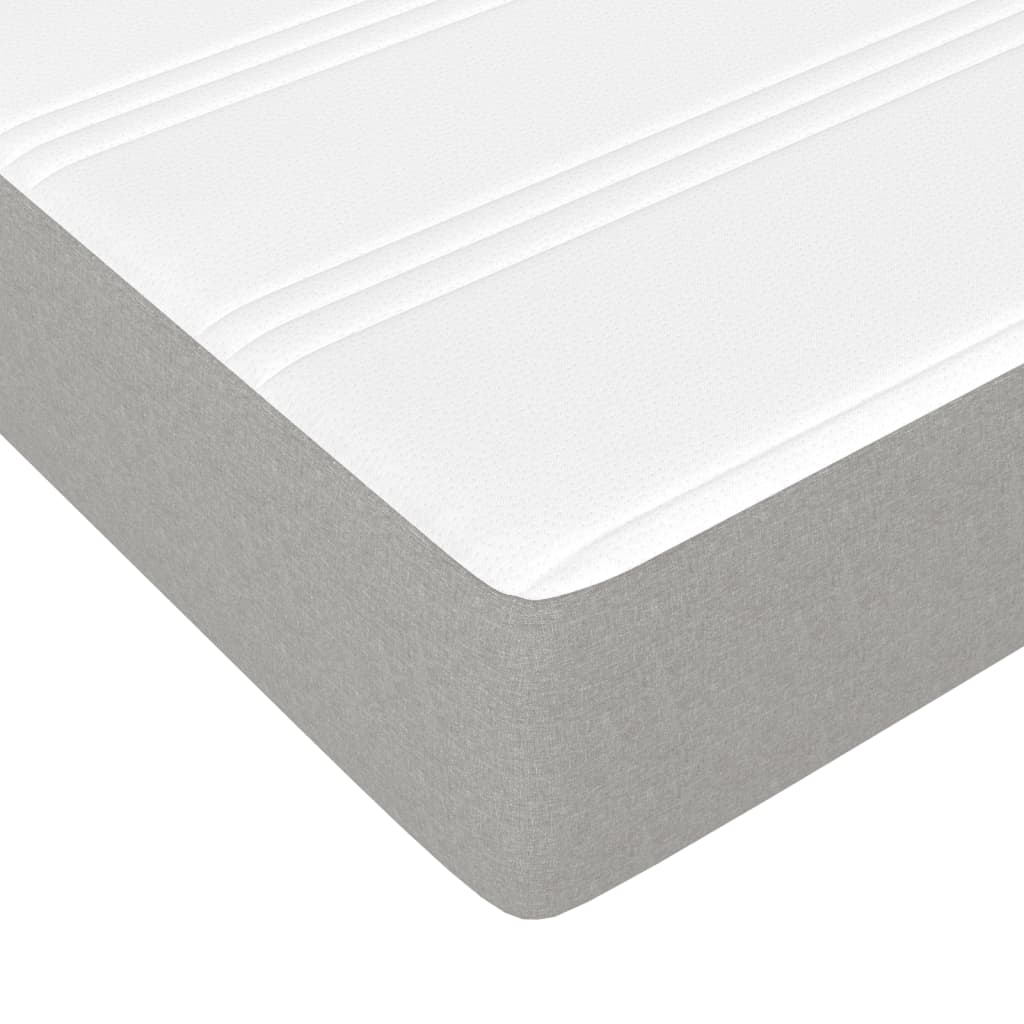 Sommier à lattes de lit avec matelas Gris clair 180x200cm Tissu - XIOS