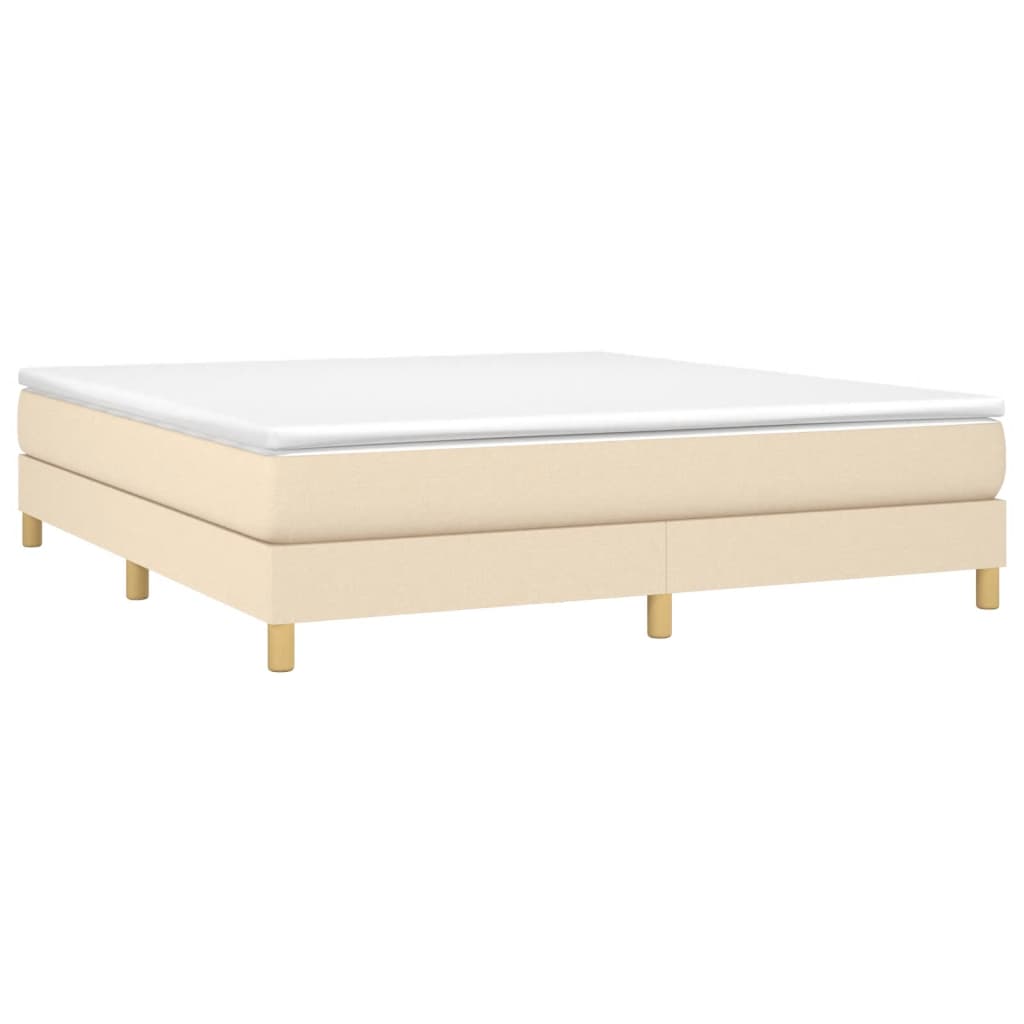 Sommier à lattes de lit avec matelas Crème 180x200 cm Tissu - XIOS