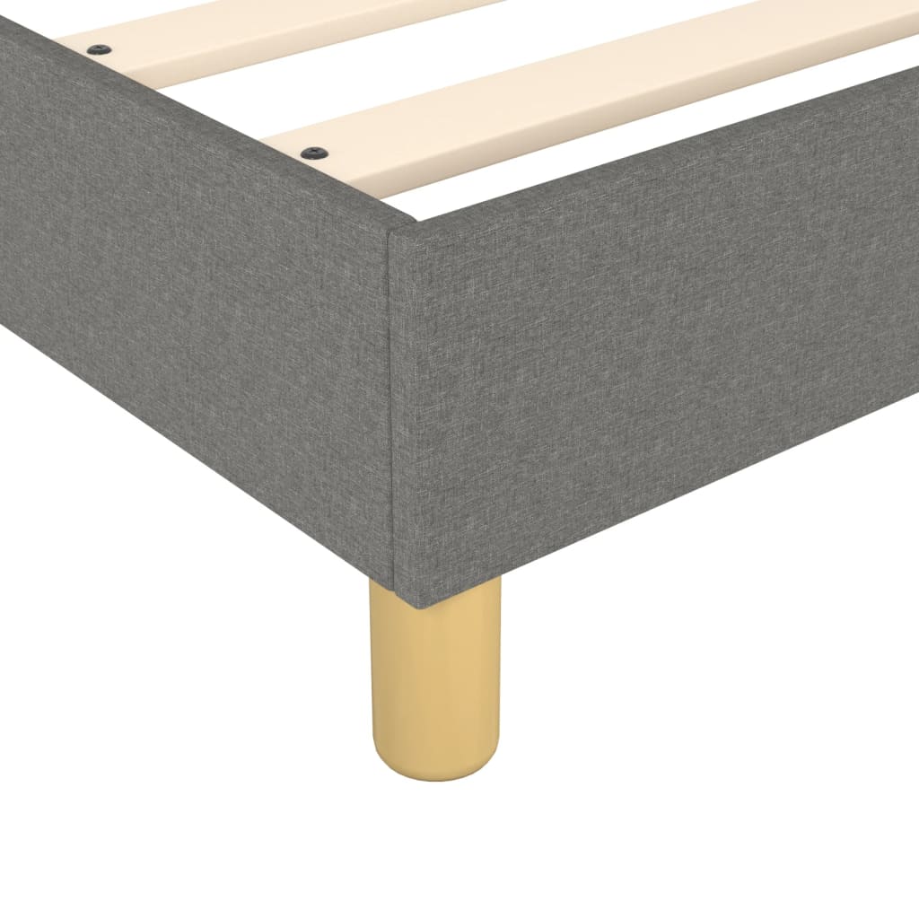 Sommier à lattes de lit avec matelas Gris foncé 200x200cm Tissu - XIOS