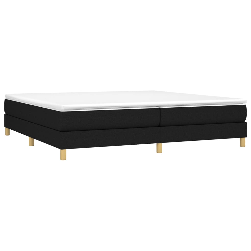 Sommier à lattes de lit avec matelas Noir 200x200 cm Tissu - XIOS