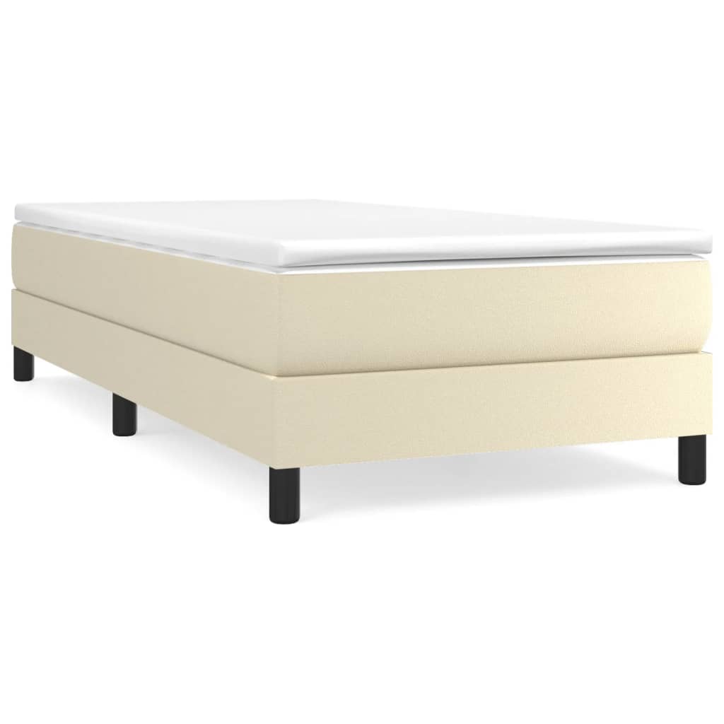 Sommier à lattes de lit avec matelas Crème 80x200 cm Similicuir - XIOS