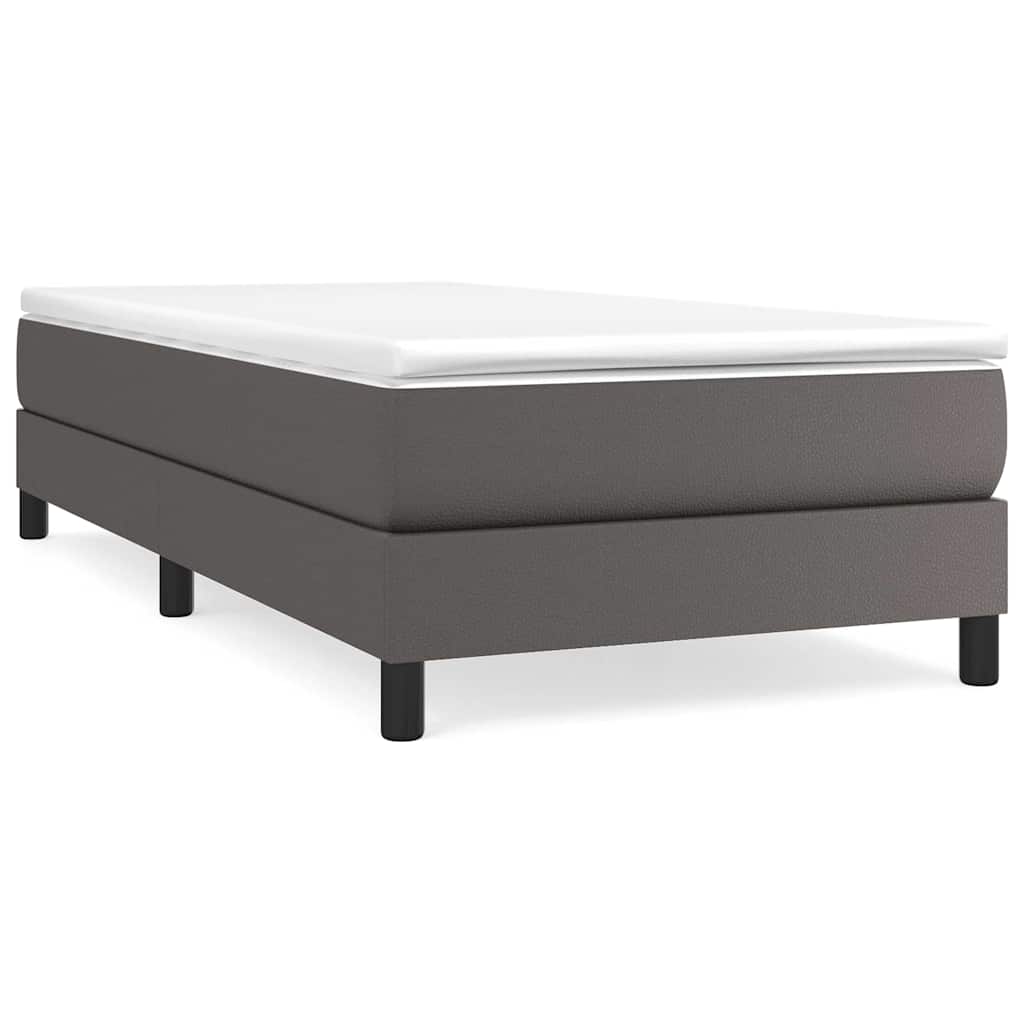 Sommier à lattes de lit avec matelas Gris 80x200 cm Similicuir - XIOS