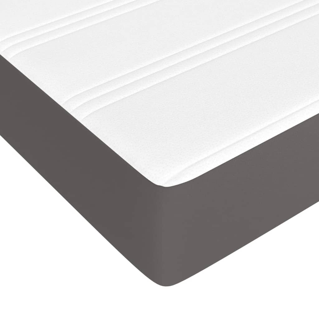 Sommier à lattes de lit avec matelas Gris 80x200 cm Similicuir - XIOS