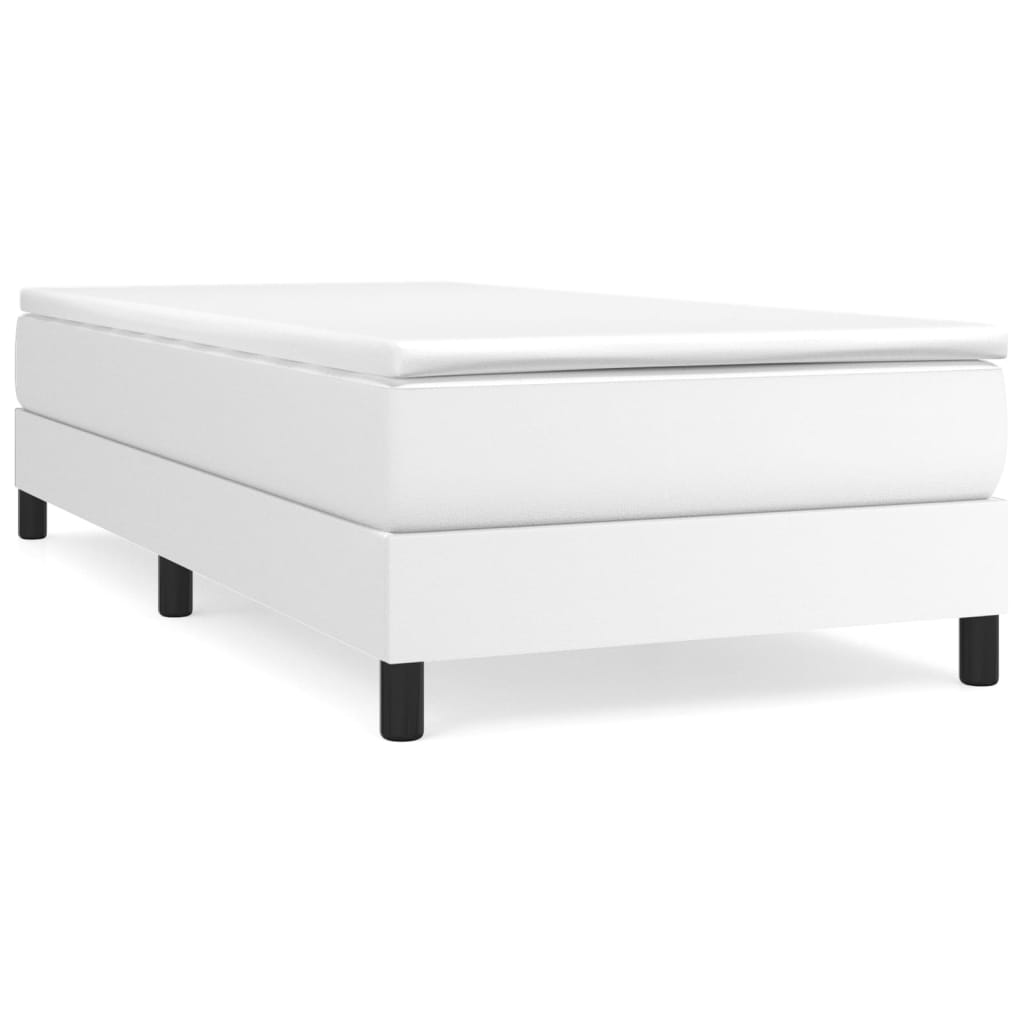 Sommier à lattes de lit avec matelas Blanc 100x200cm Similicuir - XIOS