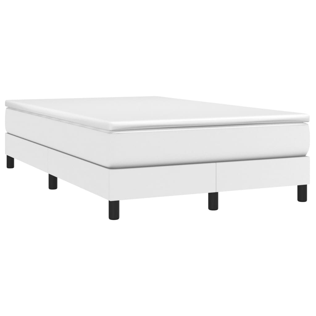 Sommier à lattes de lit avec matelas Blanc 120x200cm Similicuir - XIOS