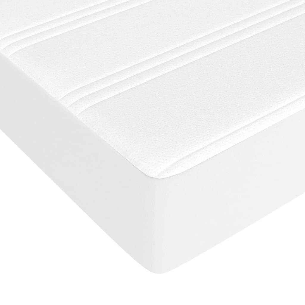 Sommier à lattes de lit avec matelas Blanc 120x200cm Similicuir - XIOS