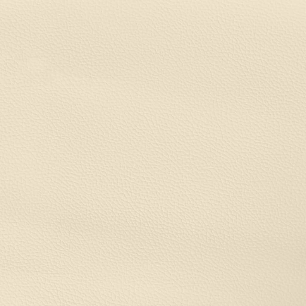 Sommier à lattes de lit avec matelas Crème 120x200cm Similicuir - XIOS
