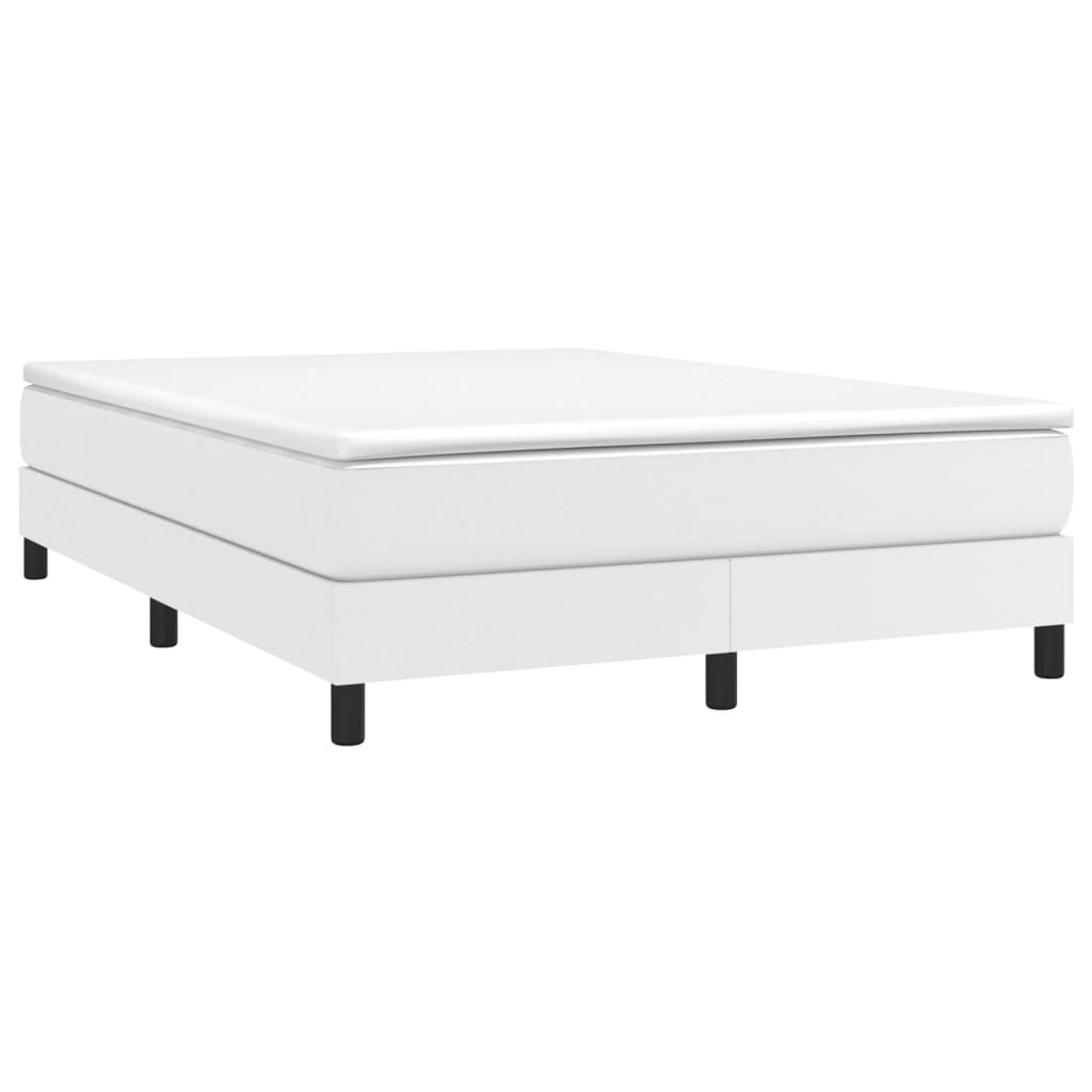 Sommier à lattes de lit avec matelas Blanc 140x190cm Similicuir - XIOS