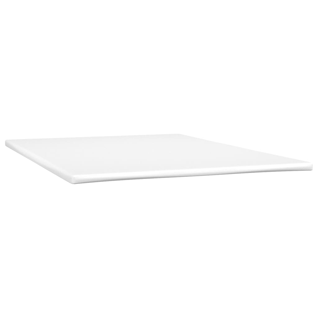 Sommier à lattes de lit avec matelas Blanc 140x190cm Similicuir - XIOS