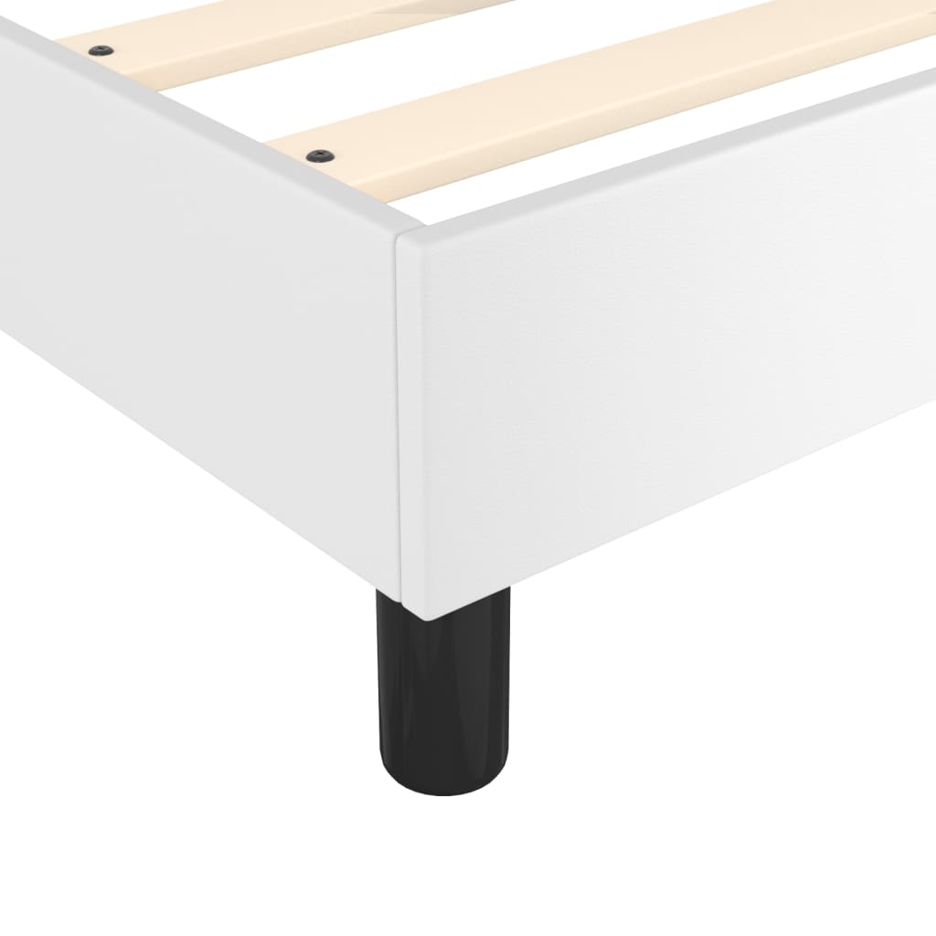 Sommier à lattes de lit avec matelas Blanc 140x200cm Similicuir - XIOS