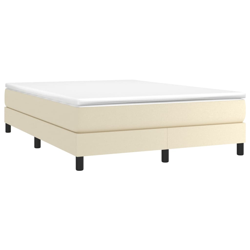 Sommier à lattes de lit avec matelas Crème 140x200cm Similicuir - XIOS