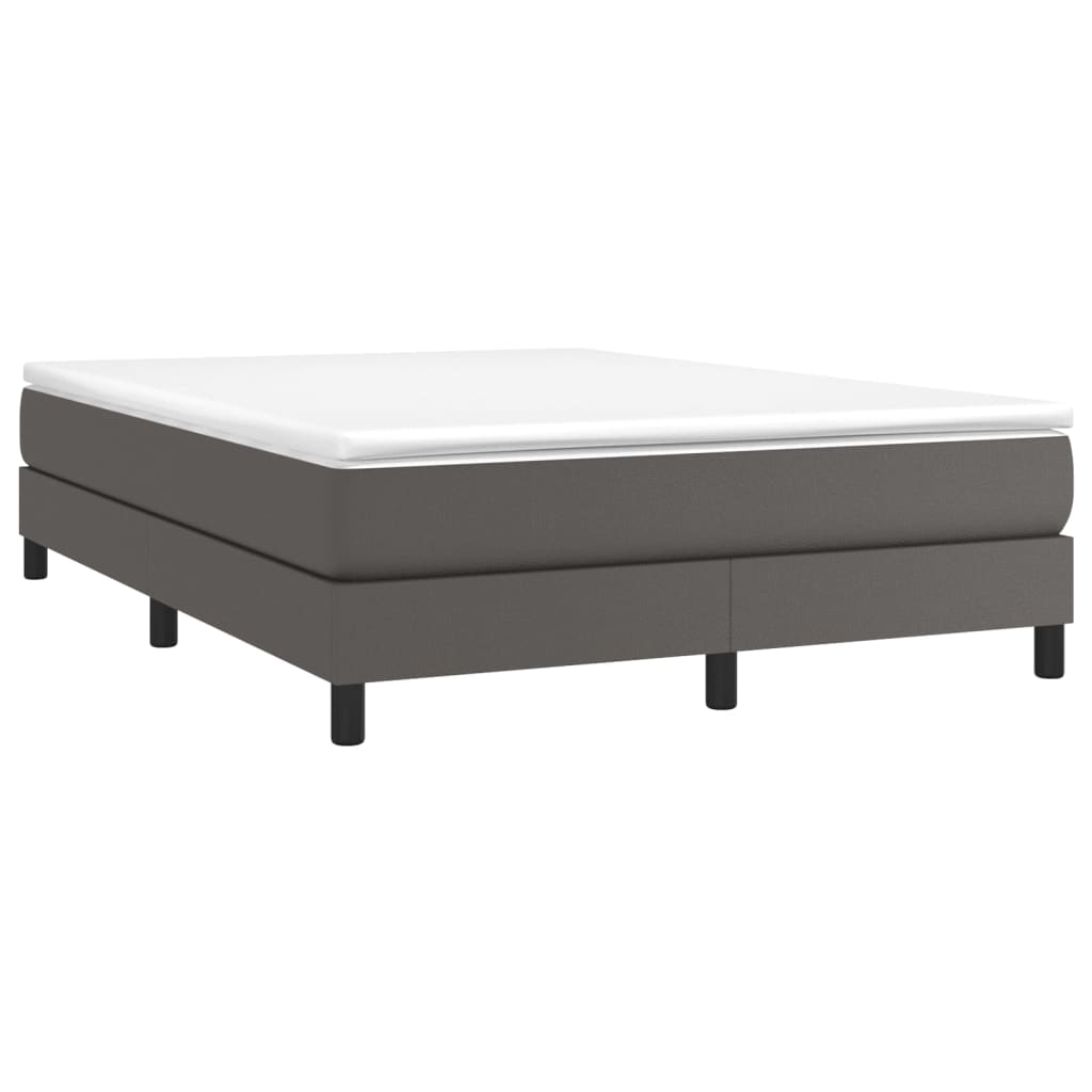Sommier à lattes de lit avec matelas Gris 140x200 cm Similicuir - XIOS