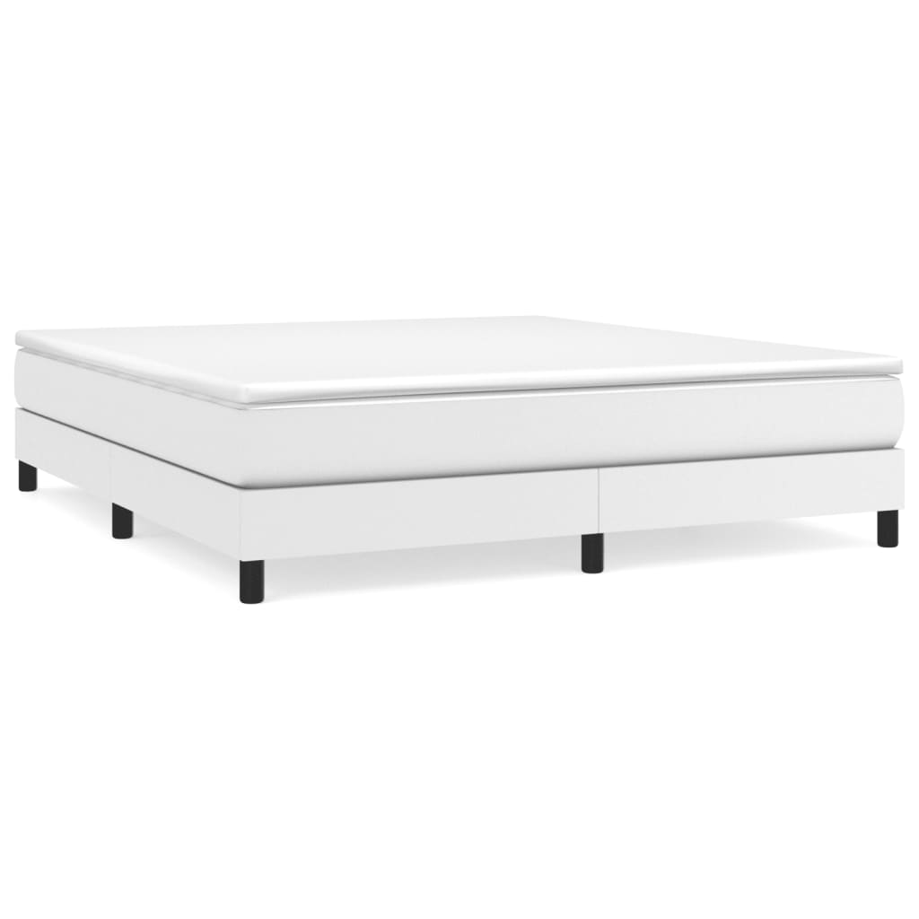 Sommier à lattes de lit avec matelas Blanc 160x200cm Similicuir - XIOS