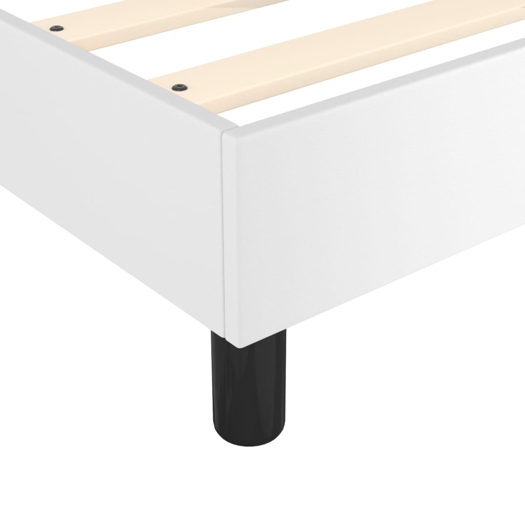 Sommier à lattes de lit avec matelas Blanc 160x200cm Similicuir - XIOS