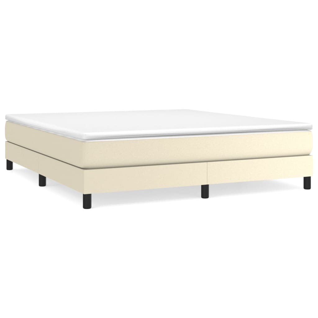 Sommier à lattes de lit avec matelas Crème 160x200cm Similicuir - XIOS
