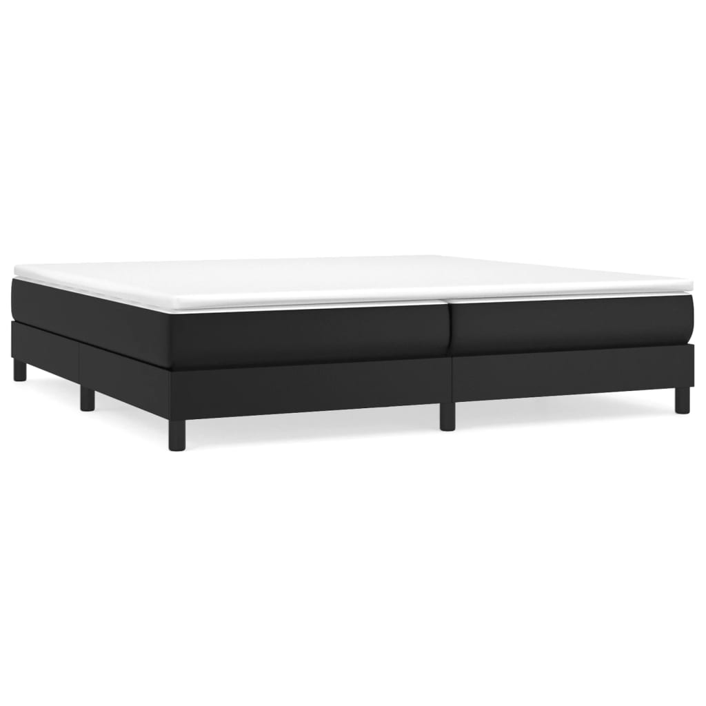 Sommier à lattes de lit avec matelas Noir 200x200 cm Similicuir - XIOS