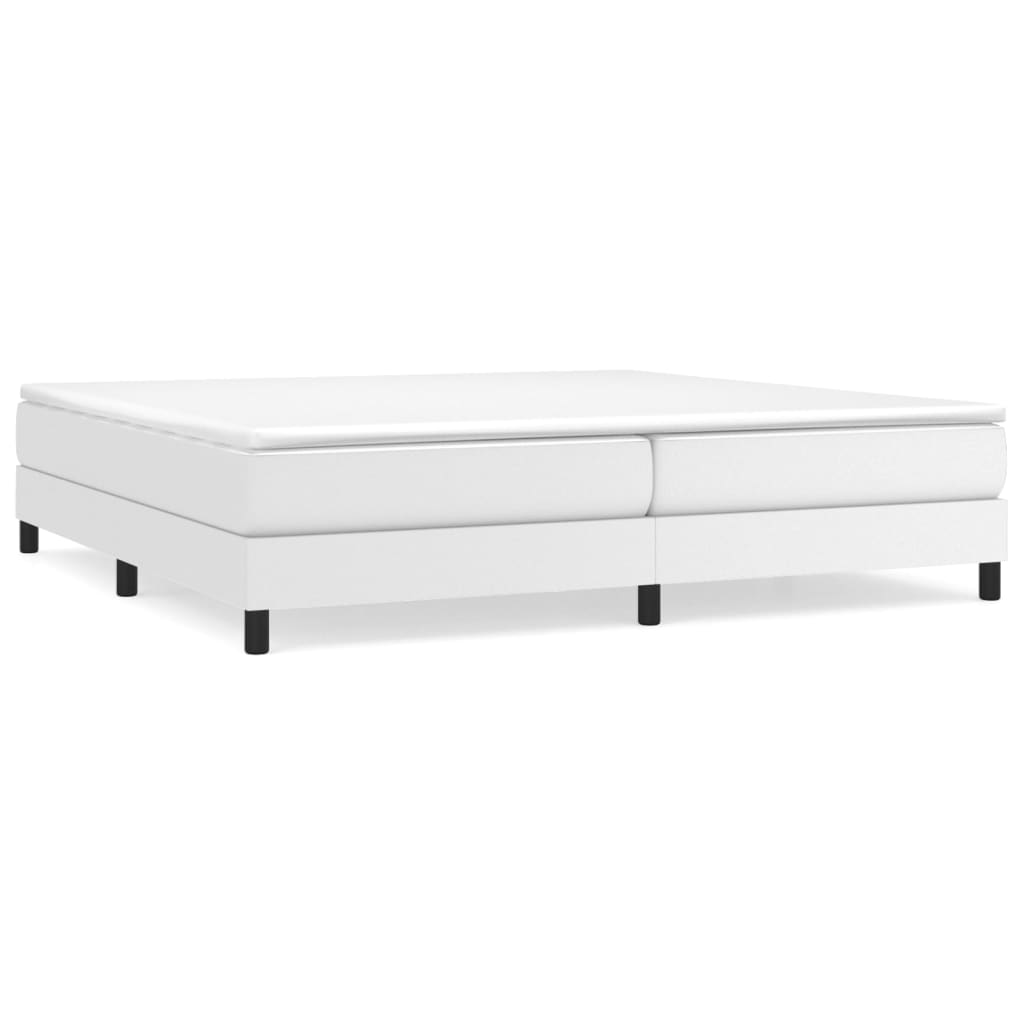 Sommier à lattes de lit avec matelas Blanc 200x200cm Similicuir - XIOS