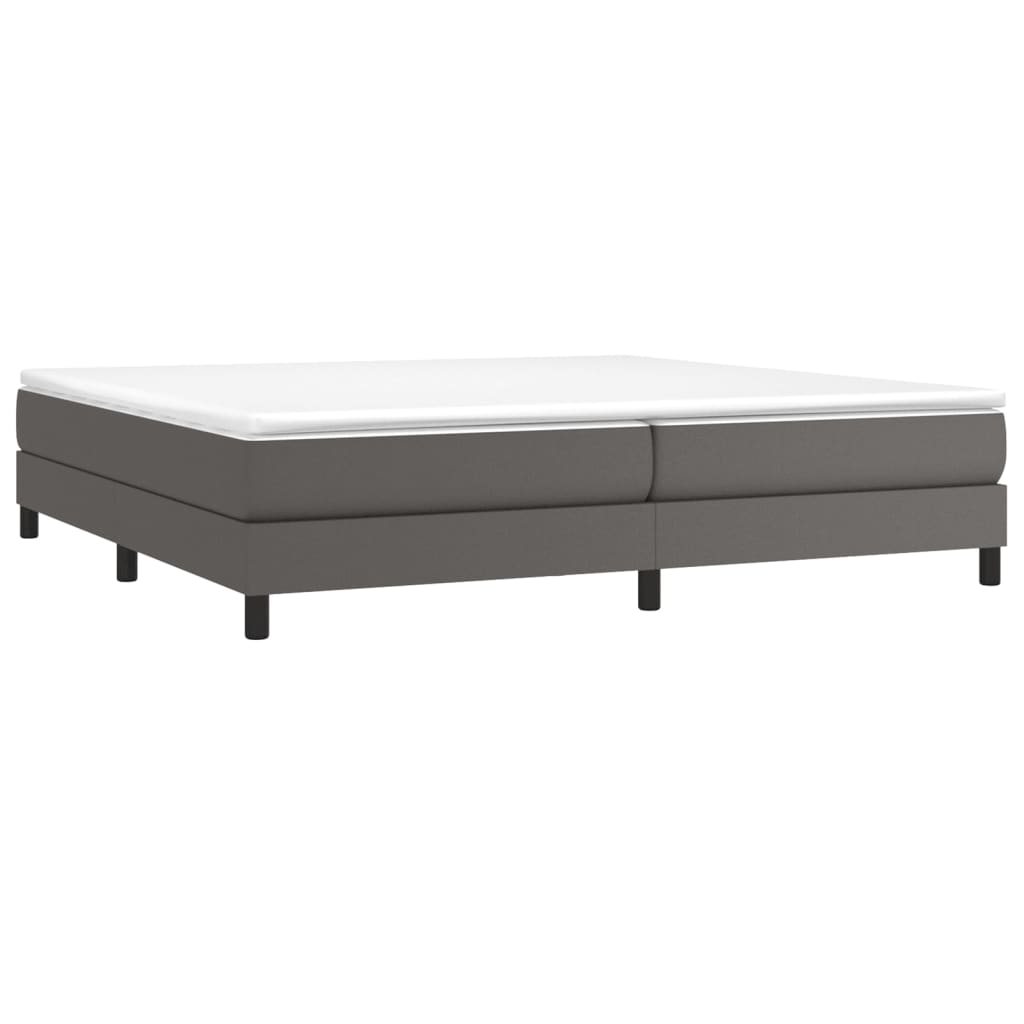 Sommier à lattes de lit avec matelas Gris 200x200 cm Similicuir - XIOS