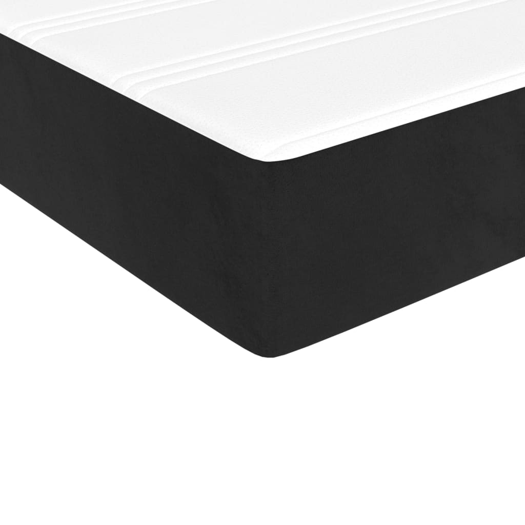 Sommier à lattes de lit et matelas Noir 80x200 cm Velours - XIOS