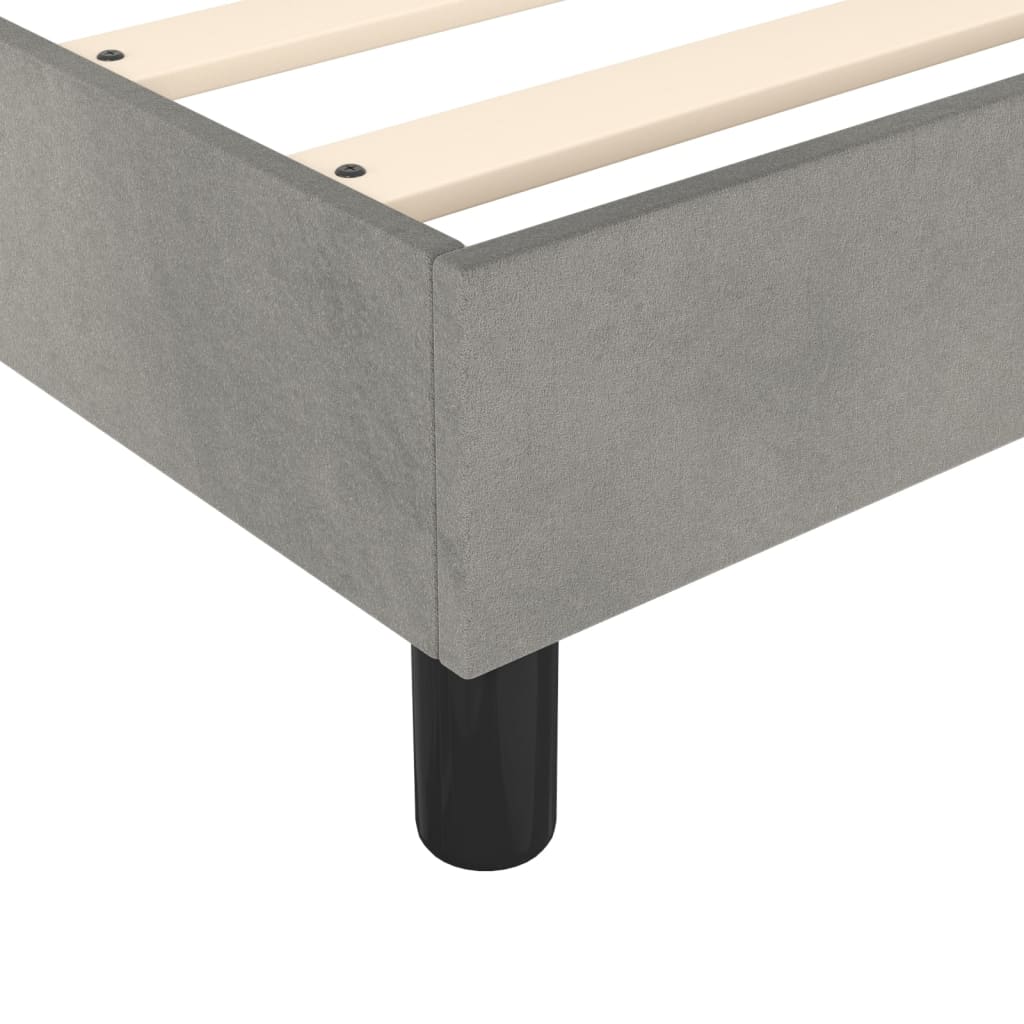 Sommier à lattes de lit et matelas Gris clair 90x200 cm Velours - XIOS