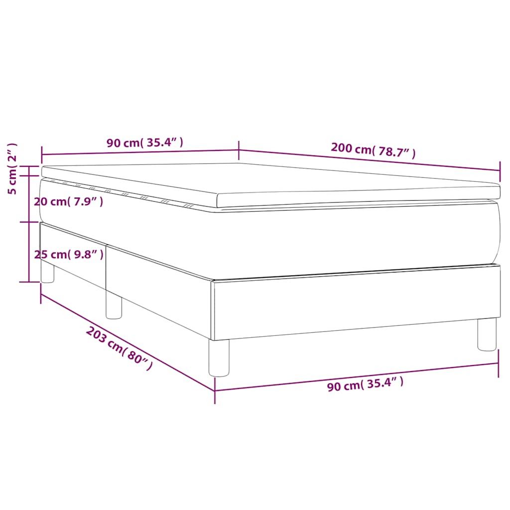 Sommier à lattes de lit avec matelas Vert foncé 90x200 cm - XIOS