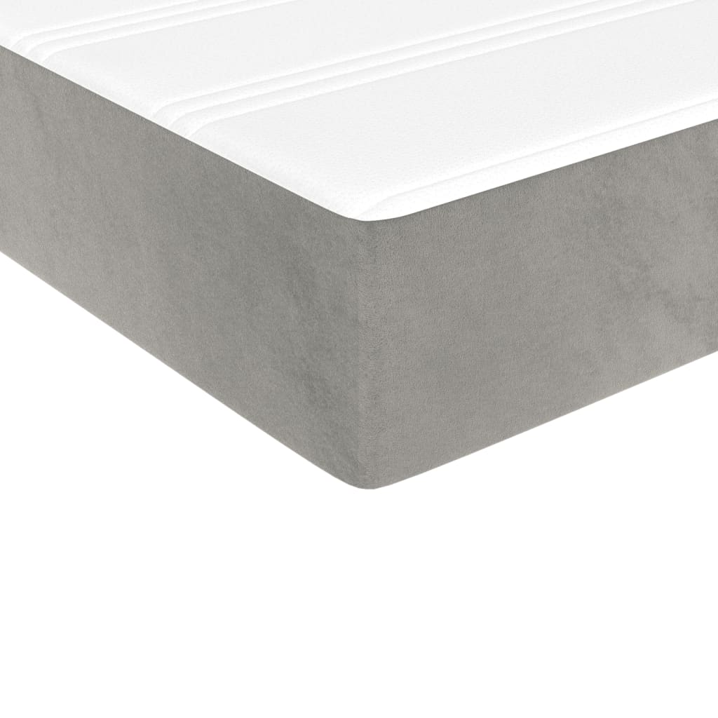 Sommier à lattes de lit et matelas Gris clair 100x200cm Velours - XIOS