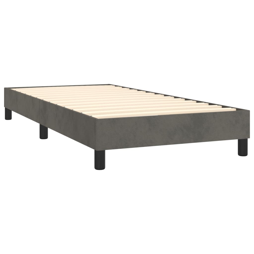 Sommier à lattes de lit avec matelas Gris foncé 100x200 cm - XIOS