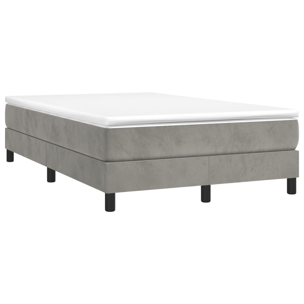 Sommier à lattes de lit et matelas Gris clair 120x200cm Velours - XIOS
