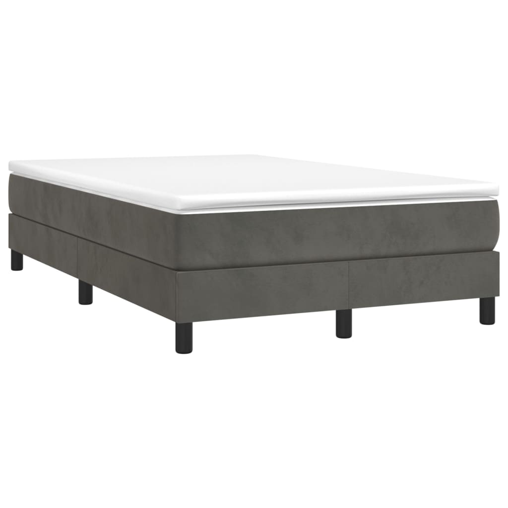 Sommier à lattes de lit et matelas Gris foncé 120x200cm Velours - XIOS