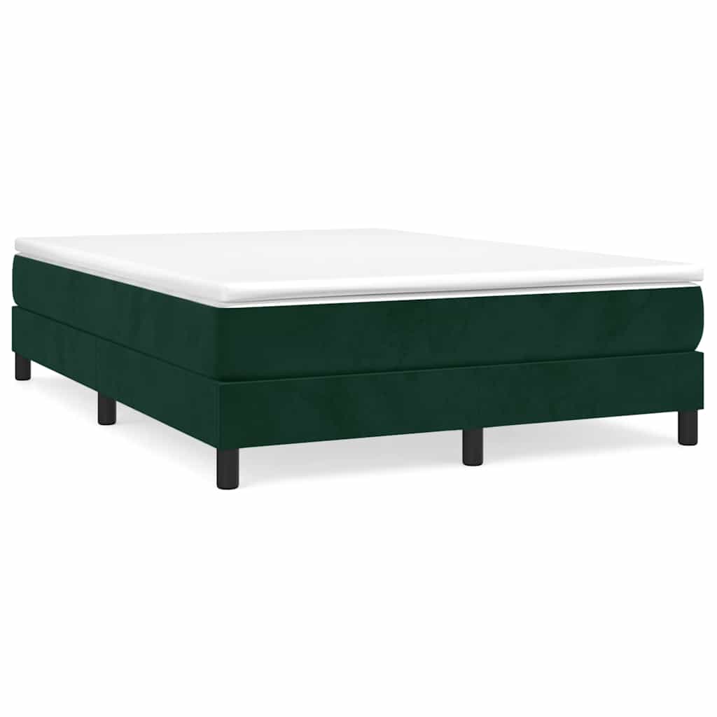 Sommier à lattes de lit et matelas Vert foncé 140x190cm Velours - XIOS
