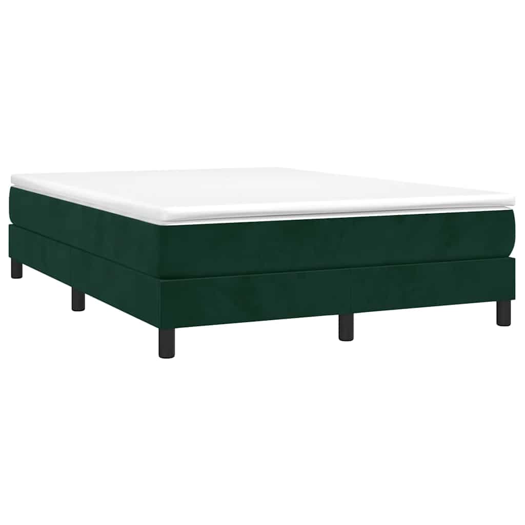 Sommier à lattes de lit et matelas Vert foncé 140x190cm Velours - XIOS