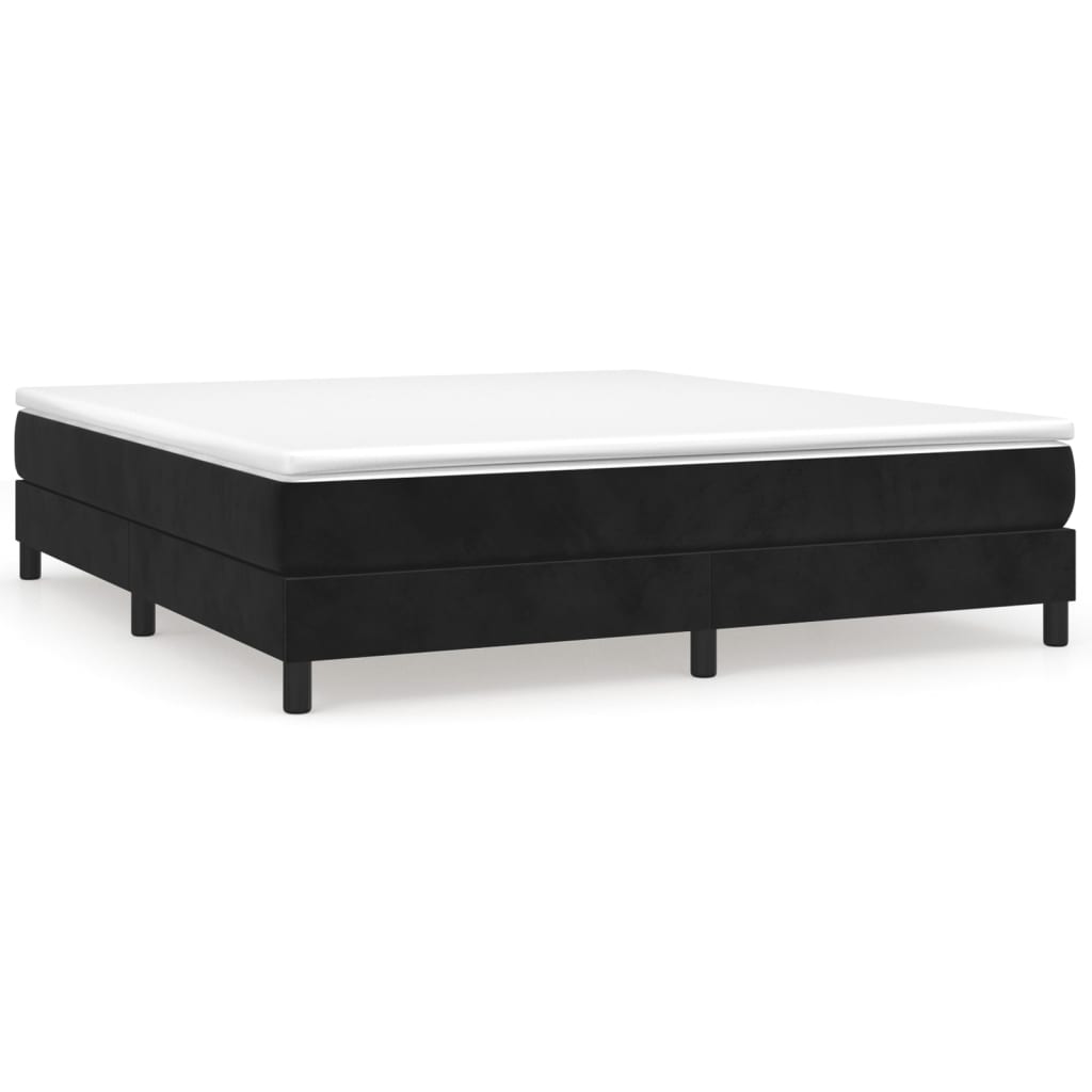Sommier à lattes de lit avec matelas Noir 180x200 cm Velours - XIOS