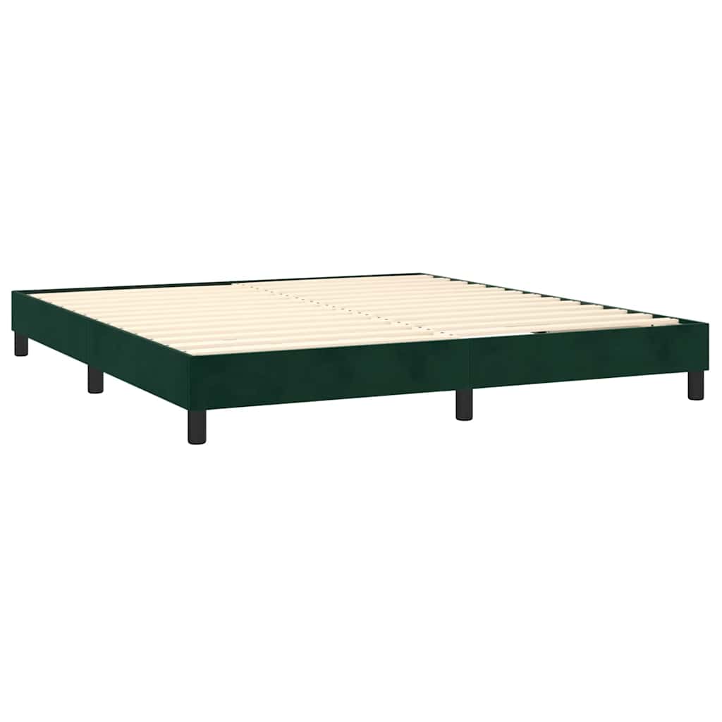 Sommier à lattes de lit et matelas Vert foncé 180x200cm Velours - XIOS