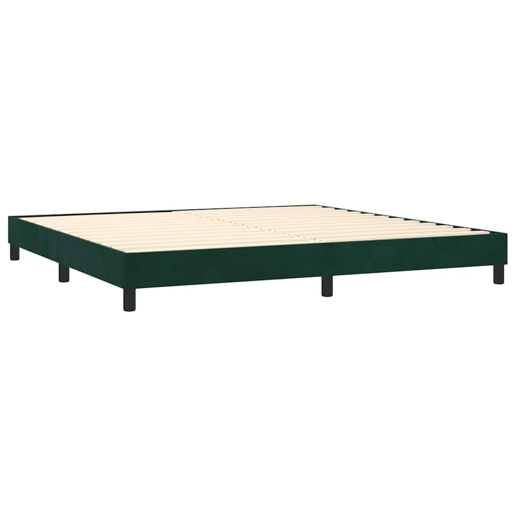 Sommier à lattes de lit et matelas Vert foncé 200x200cm Velours - XIOS