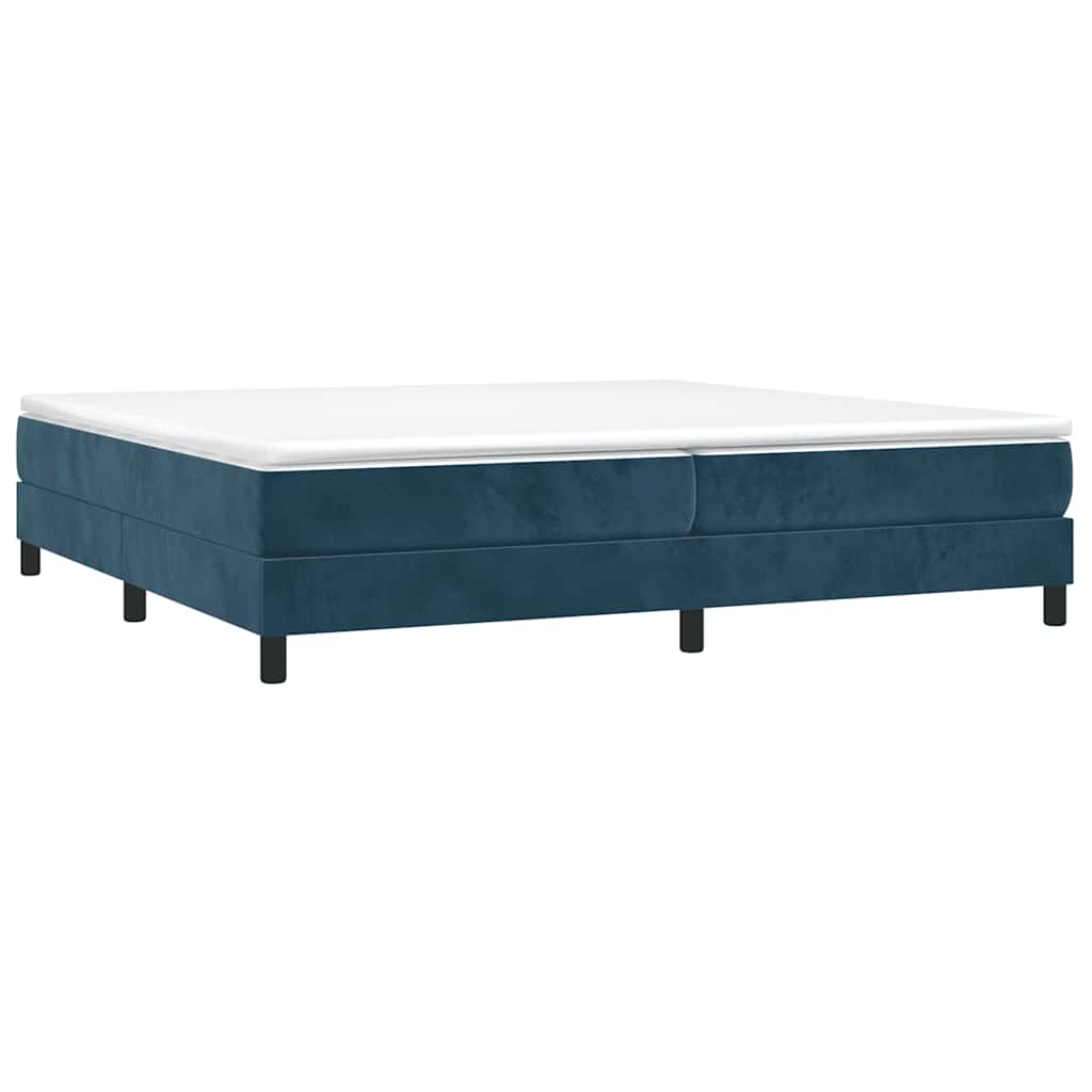 Sommier à lattes de lit et matelas Bleu foncé 200x200cm Velours - XIOS