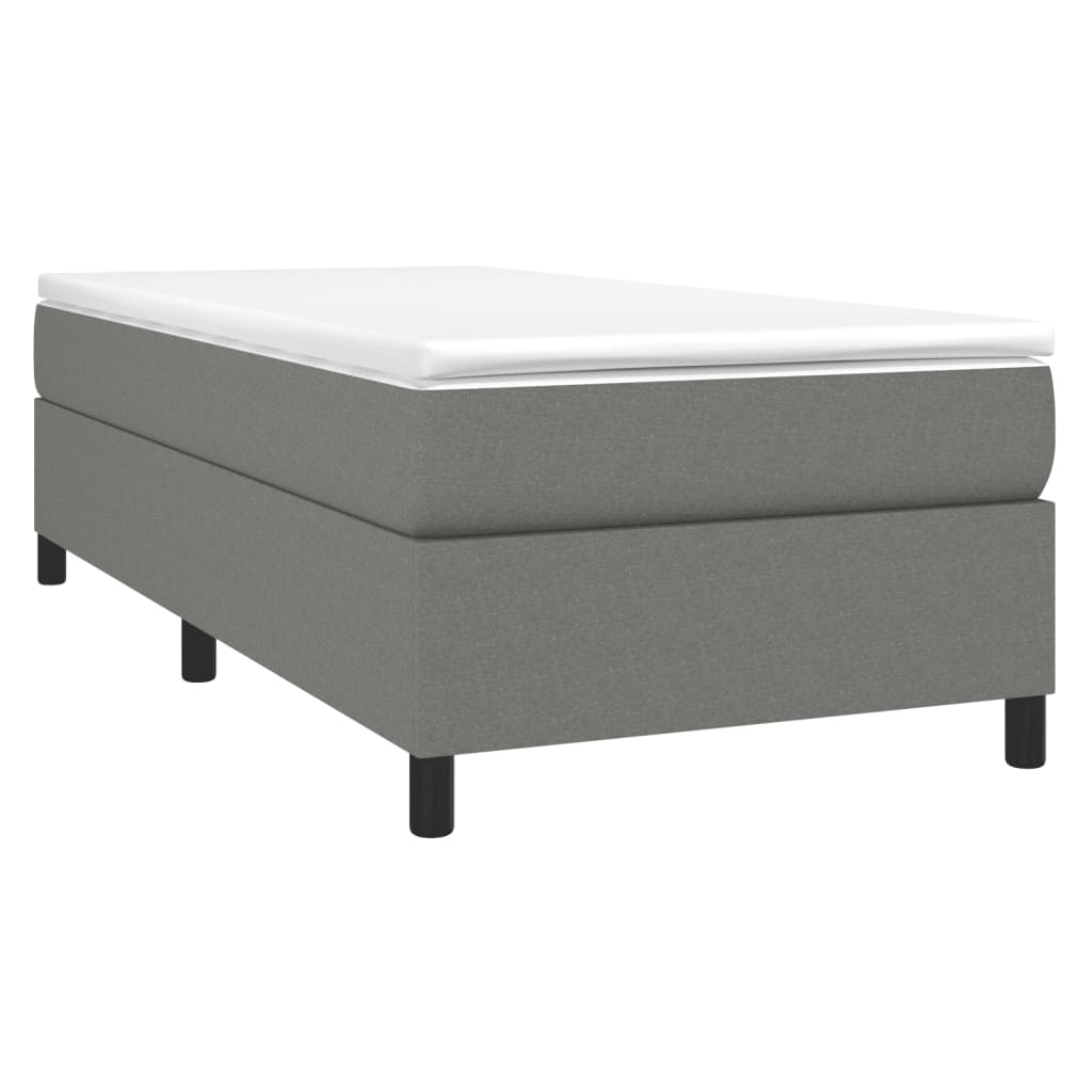 Sommier à lattes de lit avec matelas Gris foncé 80x200 cm Tissu - XIOS