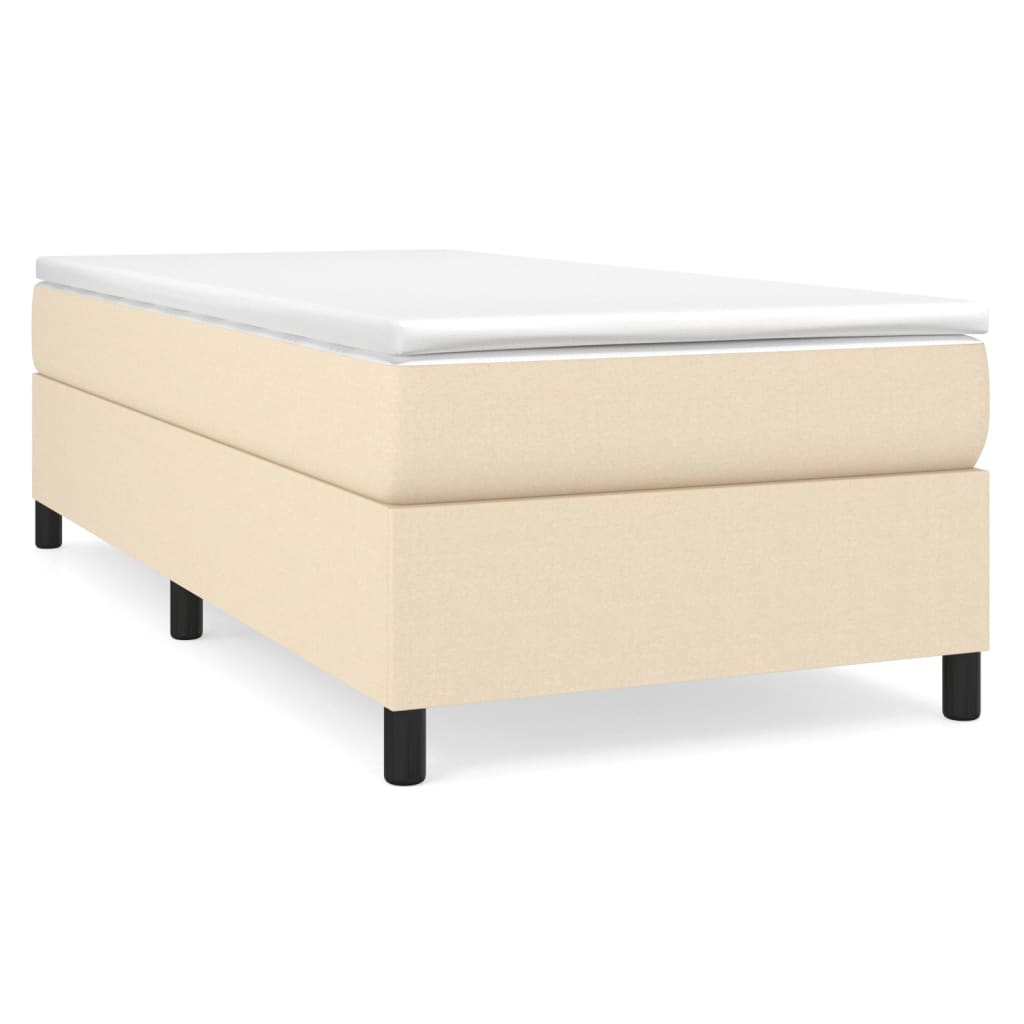 Sommier à lattes de lit avec matelas Crème 80x200 cm Tissu - XIOS