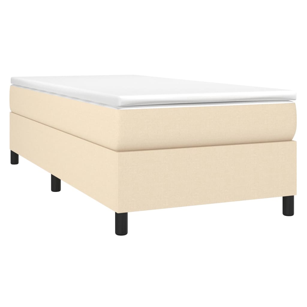 Sommier à lattes de lit avec matelas Crème 80x200 cm Tissu - XIOS
