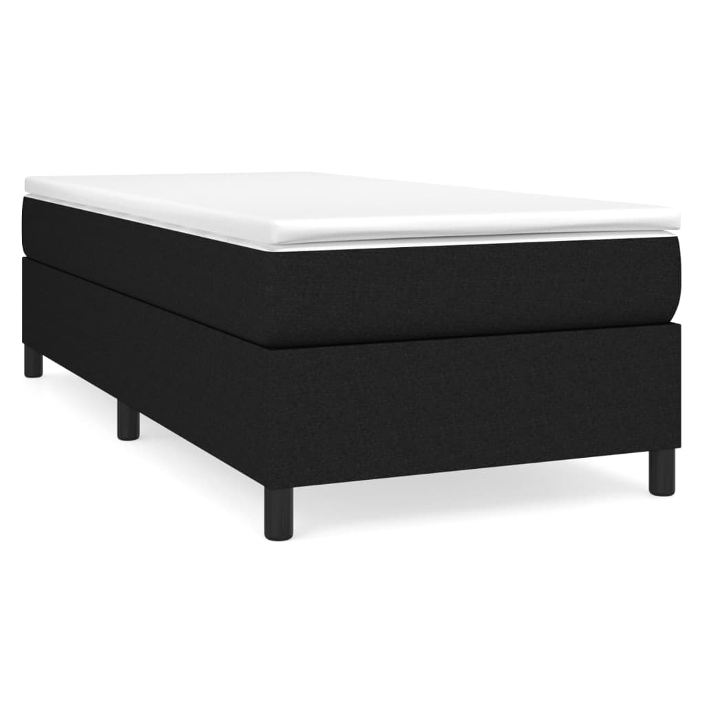 Sommier à lattes de lit avec matelas Noir 90x190 cm Tissu - XIOS