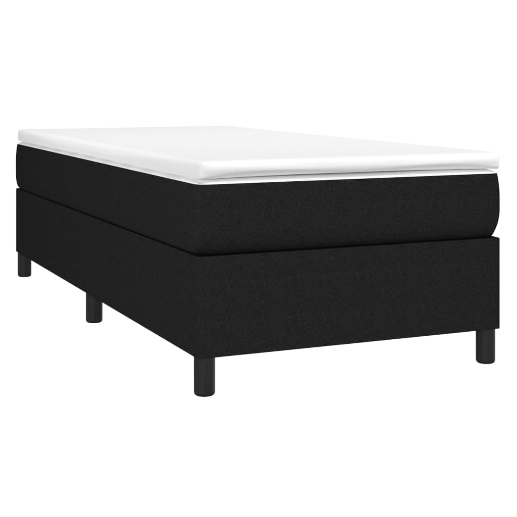 Sommier à lattes de lit avec matelas Noir 90x190 cm Tissu - XIOS