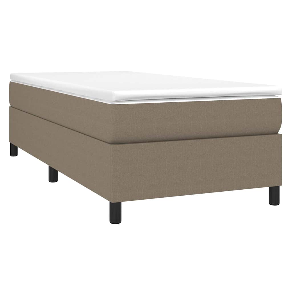 Sommier à lattes de lit avec matelas Taupe 90x190 cm Tissu