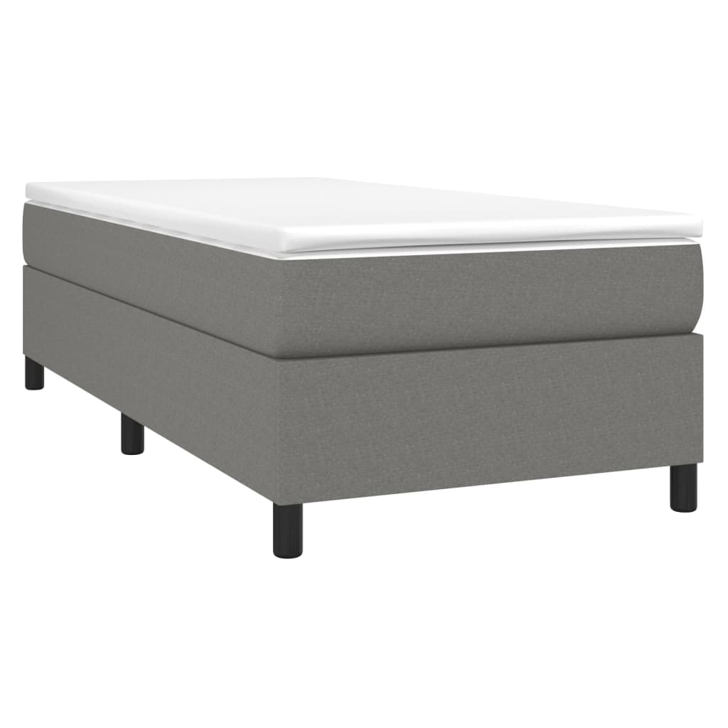 Sommier à lattes de lit avec matelas Gris foncé 90x200 cm Tissu - XIOS