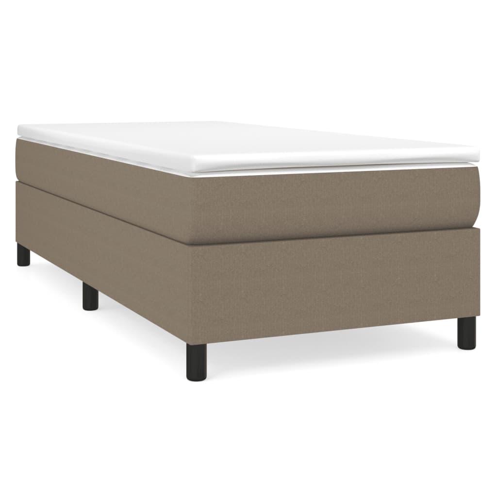 Sommier à lattes de lit avec matelas Taupe 90x200 cm Tissu - XIOS
