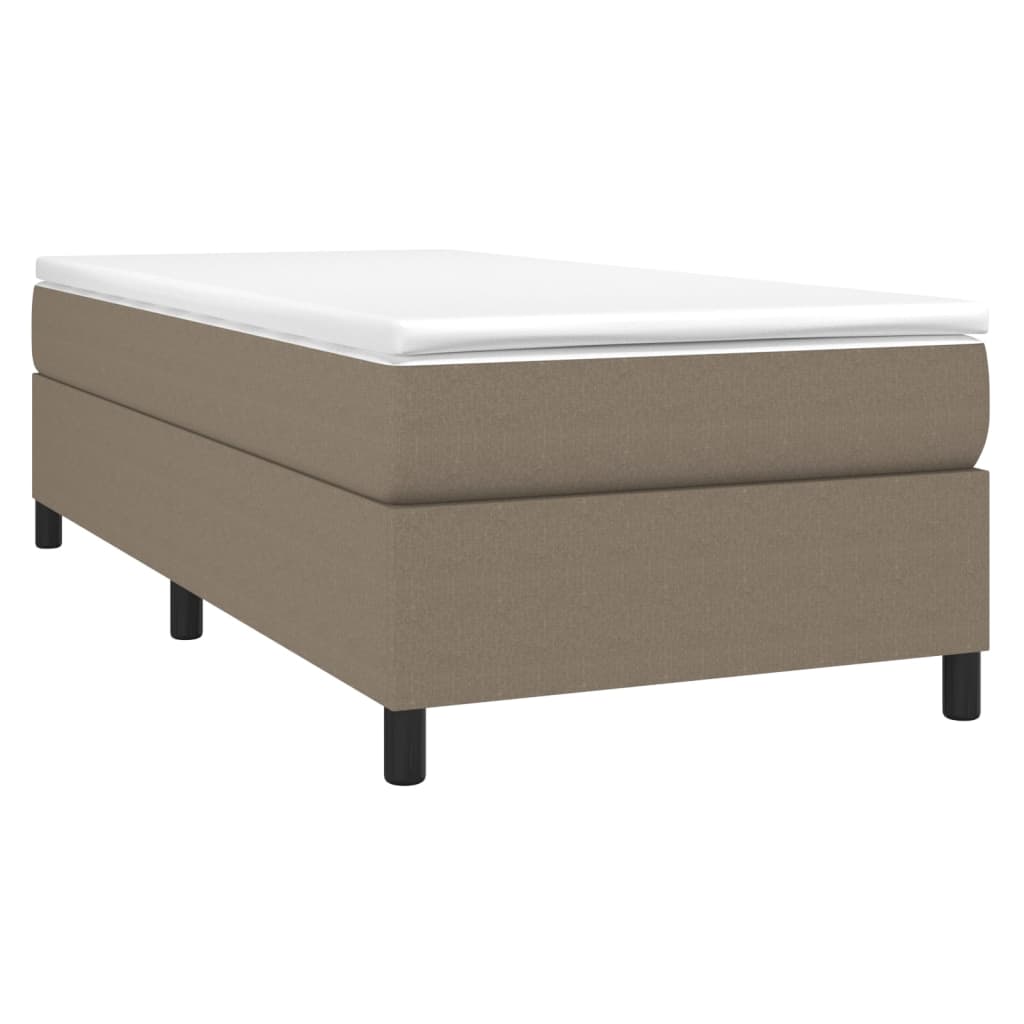 Sommier à lattes de lit avec matelas Taupe 90x200 cm Tissu - XIOS