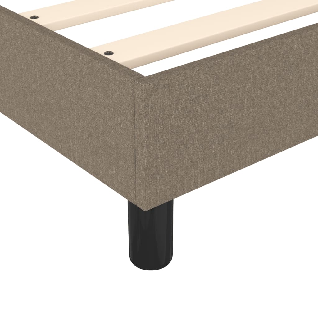 Sommier à lattes de lit avec matelas Taupe 90x200 cm Tissu - XIOS