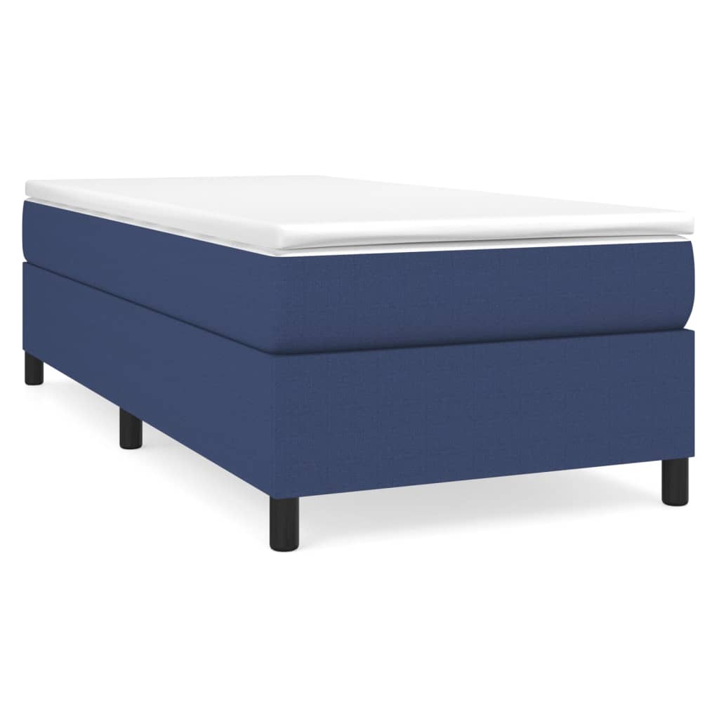 Sommier à lattes de lit avec matelas Bleu 90x200 cm Tissu - XIOS