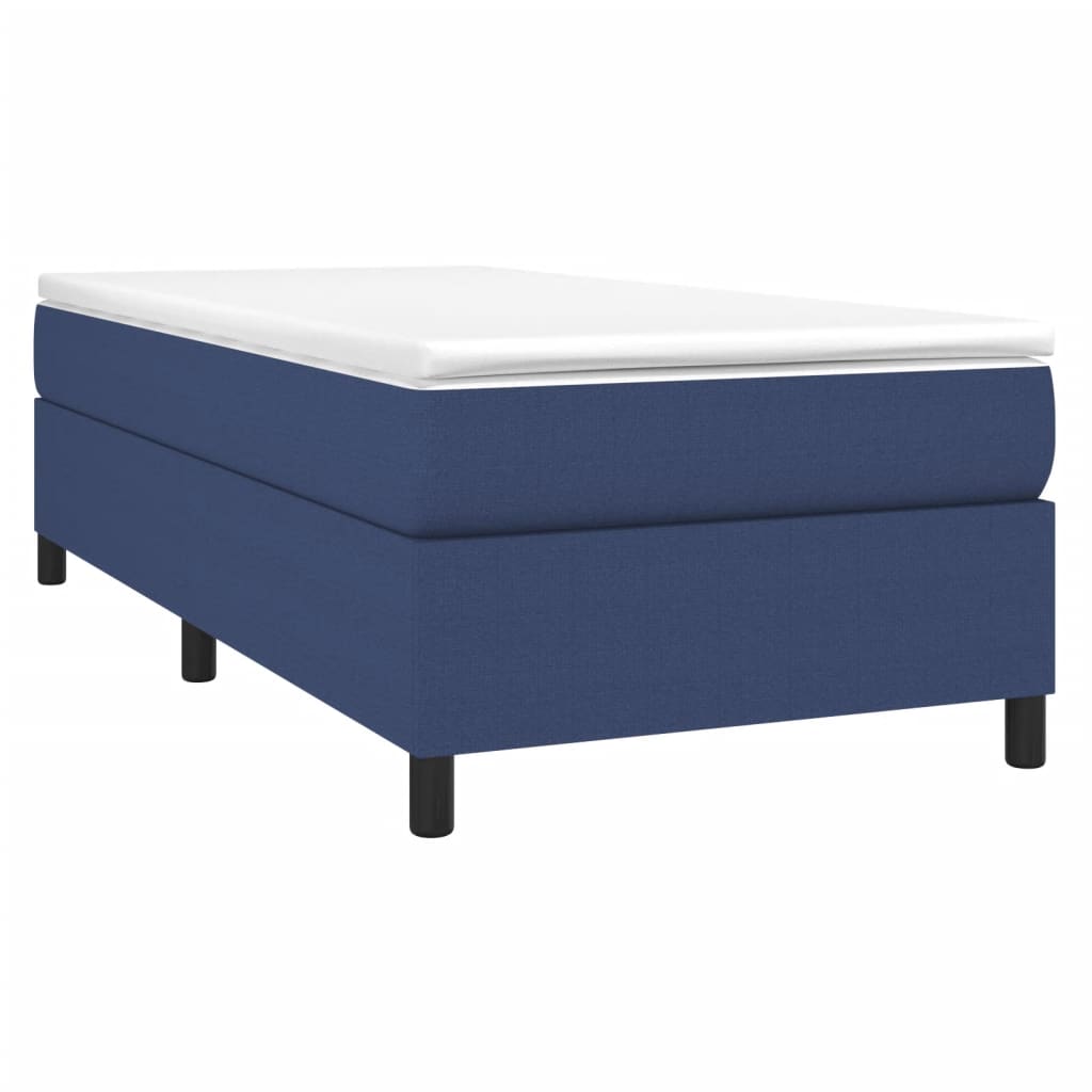 Sommier à lattes de lit avec matelas Bleu 90x200 cm Tissu - XIOS