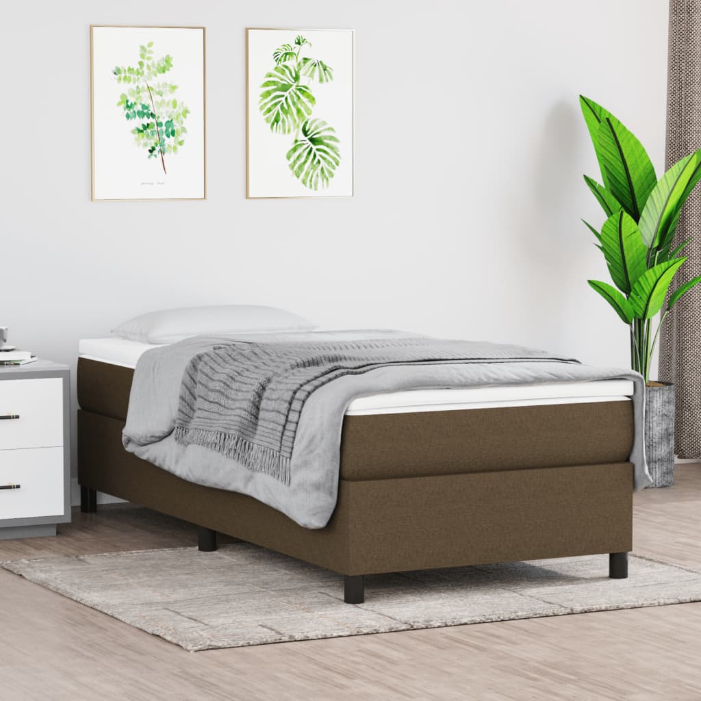 Sommier à lattes de lit avec matelas Marron foncé 100x200 cm - XIOS